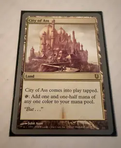 Magic: The Gathering City of Ass 2004 Land John Avon 134 Unhinged Set MTG - Image 1