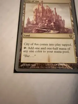 Magic: The Gathering City of Ass 2004 Land John Avon 134 Unhinged Set MTG - Image 2