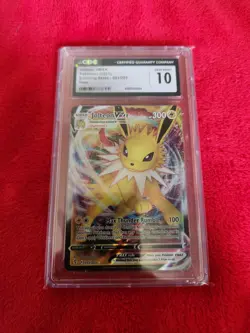 Pokemon TCG Jolteon VMAX Holo Ultra Rare Card Evolving Skies 051/203 CGC 10 Gem - Image 1
