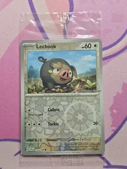 Lechonk POKEMON CENTER Stamp 155/198 Reverse Holo Sealed Promo Scarlet Violet - Image 1