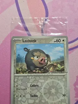 Lechonk POKEMON CENTER Stamp 155/198 Reverse Holo Sealed Promo Scarlet Violet - Image 3