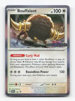 Pokemon TCG - Bouffalant 136 Near Mint Holo Promo Scarlet & Violet Promo - Image 1