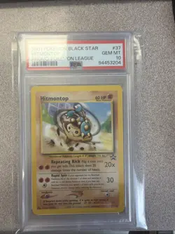 2001 Pokemon Black Star Promo League English Card: PSA 10 - Hitmontop #37 - Image 1