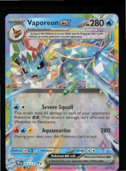 Vaporeon ex - 023/131 023/131 Holo SV: Prismatic Evolutions Pokemon NM - Image 1