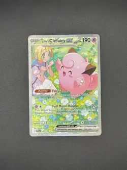 Pokemon Lillie's Clefairy EX Full Art 184/159 Fairy 190 HP Pokemon TCG Card - Image 1