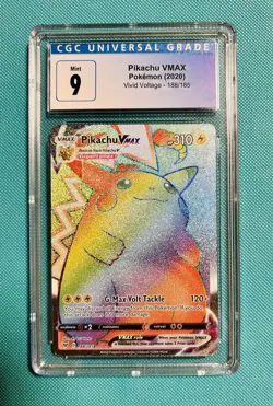 Pokemon Pikachu VMAX (Secret) 188/185 Swsh04: Vivid Voltage Holo. PSA. BGS. CGC - Image 1