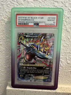 Pokemon TCG M Sharpedo EX XY200 Promo Card Black Star Promos - Image 1
