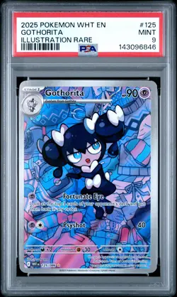 2025 POKEMON WHT EN-WHITE FLARE ILLUSTRATION RARE #125 GOTHORITA PSA 9 - Image 1