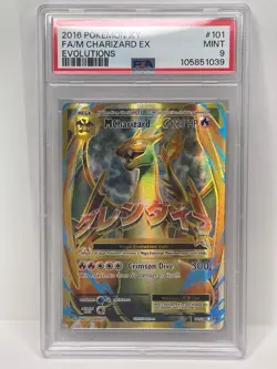 M Charizard EX Full Art Pokemon TCG Evolutions PSA 9 MINT - Image 1
