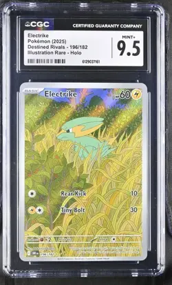 Electrike *CGC 9.5* Illustration Rare *Destined Rivals* #196 * Pokemon - Image 1