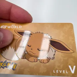 Official Limited Collaboration EB World Eevee Pokemon Level 5 Membership Card - Image 3