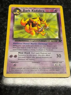 Dark Kadabra 39/82 Team Rocket Regular Uncommon LP Vintage Pokemon Card 2000 - Image 3