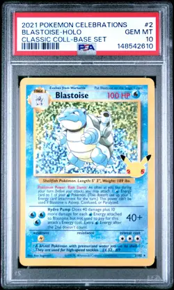2021 POKEMON CELEBRATIONS CLASSIC COLLECTION #2 BLASTOISE-HOLO PSA 10 - Image 1