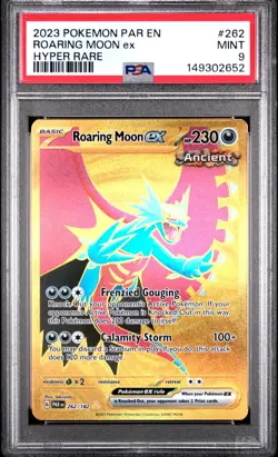 2023 POKEMON PAR EN-PARADOX RIFT HYPER RARE #262 ROARING MOON EX PSA 9 - Image 1
