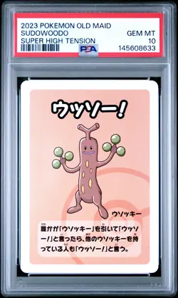 2023 POKEMON OLD MAID SUPER HIGH TENSION SUDOWOODO PSA 10 - Image 1