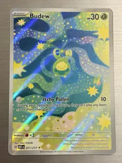 The Pokemon Company Budew 221/217 Full Art Holo Illustration Rare Basic 30 HP - Image 1