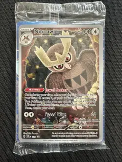 *SEALED* Pokemon TCG Noctowl #141 Sealed, Stellar Crown Promo Pokemon Center - Image 1