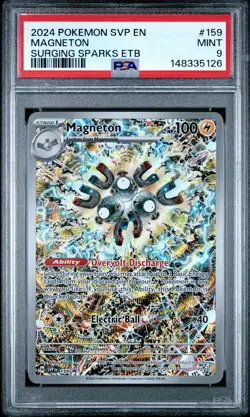 2024 POKEMON SVP EN-SV BLACK STAR PROMO #159 MAGNETON PSA 9 - Image 1