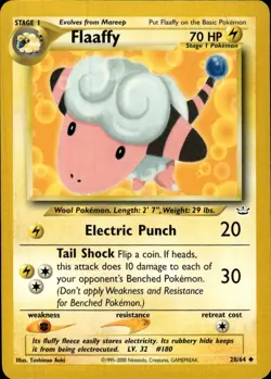 Pokemon Neo Revelation #28/64 Flaaffy Uncommon Lightly played - Image 1