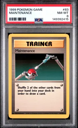 1999 POKEMON BASE SET UNLIMITED #83 MAINTENANCE PSA 8 - Image 1