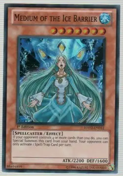 Yugioh! MP Medium of the Ice Barrier - HA02-EN012 - Super Rare - 1st Edition Mod - Image 1