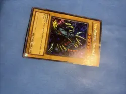 Yu-Gi-Oh! TCG— Tri-Horned Dragon LOB-000 Reverse Foil Error Unlimited HP/LP - Image 2