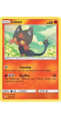 Litten 27/214 Common | Unbroken Bonds | Pokemon Card - Image 1