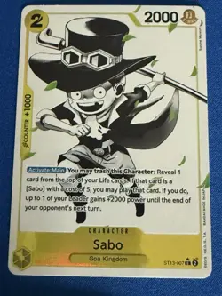 Sabo One Piece TCG 3 Brothers Starter Deck 13: ST13-007 Common Parallel - PWE - Image 1