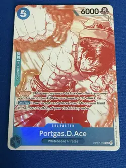 Portgas D. Ace One Piece OP07-053 Rare 3rd Ann. Treasure Campaign Pack PWE - Image 1