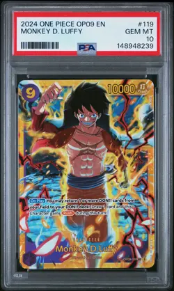 2024 ONE PIECE OP09-EMPERORS IN THE NEW WORLD #119 MONKEY D. LUFFY PSA 10 - Image 1