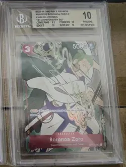 One Piece English 1st Anniversary zoro BGS 10 - Image 1