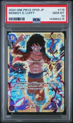 2024 ONE PIECE JAPANESE OP09-EMPERORS IN THE NEW WORLD MONKEY D. LUFFY PSA 10 - Image 1