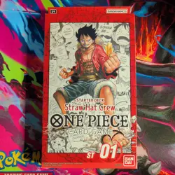 One Piece TCG Luffy Red Straw Hat Crew Starter Deck ST-01 English New And Sealed - Image 1