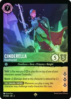 Cinderella Stouthearted 177/204 Rise of the Floodborn Cold FOIL Disney Lorcana - Image 1