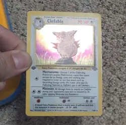 Pokemon TCG Base Set Clefable Holo Card 36/64 1999 English Vintage - Image 1