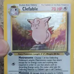 Pokemon TCG Base Set Clefable Holo Card 36/64 1999 English Vintage - Image 2