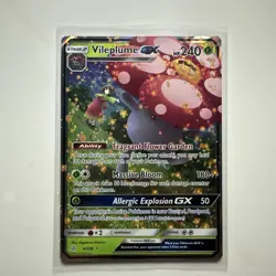 Pokemon Vileplume GX 4/236 SM Cosmic Eclipse Holo Ultra Rare Card Erika NM - Image 1