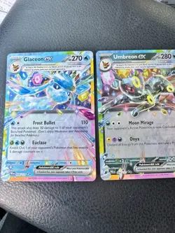 Pokemon TCG Glaceon ex Umbreon ex Holo Card Lot Nintendo English - Image 1