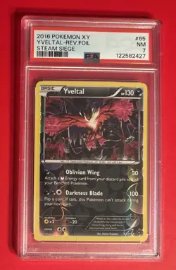 2016 Pokemon XY Steam Siege Yveltal #65 Reverse Foil PSA 7 Non-Sport Card - Image 1