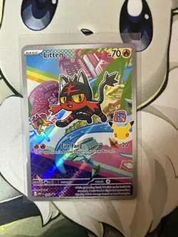 Pokemon Litten MEP 044 - First Partner Illustration Promo Card 30th Anniversary - Image 1