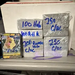 925+ Pokemon Card Lot: 25 Ultra Rare ex/V, 100 Holo, 300 Reverse Holo, NO ENERGY - Image 1