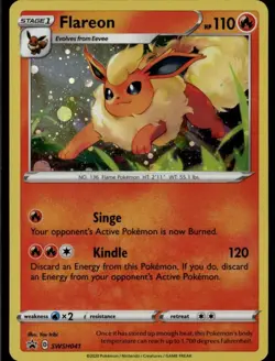 Flareon Promo SWSH: Sword & Shield Promo Cards SWSH041 Fire Holo Pokemon Card - Image 1