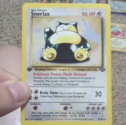 Wizards of the Coast Snorlax Jungle Rare Regular Basic 90 HP Pokemon Card 27/64 - Image 1