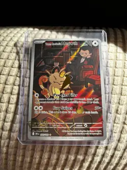 Team Rockets Meowth Destined Rivals Illustration Card 203/182 - Image 1