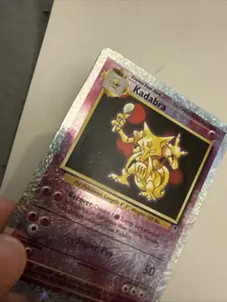pokemon kadabra legendary collection Reverse Holo 49/110 Creased Ex Card Vintage - Image 2