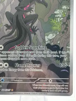 Pokemon Salazzle ASC 224/217 Stage 1 Rare Regular 120 HP Fire Card 2026 - Image 4