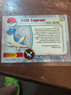 Pokemon Topps Lapras #131 Non-Holo Vintage 2000 TV Animation Card - Image 2
