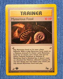 Pokemon 1999 1st EDITION 5 Card TRAINER Lot Fossil - NM - Mint - Image 3