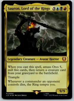Sauron, Lord of the Rings Foil M Commander: The Lord of the Rings: Tales of Midd - Image 1