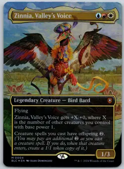 Zinnia, Valley's Voice (Borderless) M Commander: Bloomburrow 4 NM - Image 1
